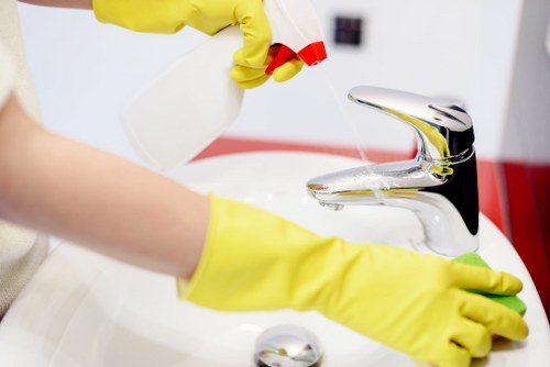 Deep cleaning treatment for a sofa in a Kensington apartment