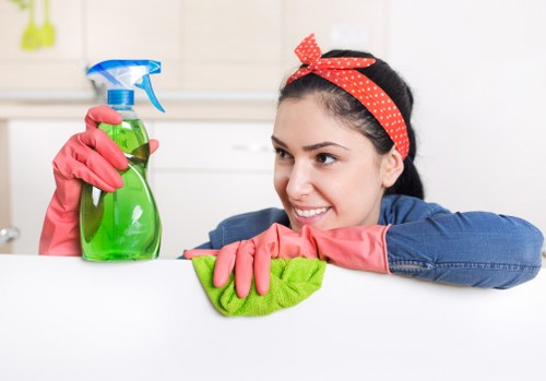 Detailed bathroom cleaning during a move-out clean in Kensington