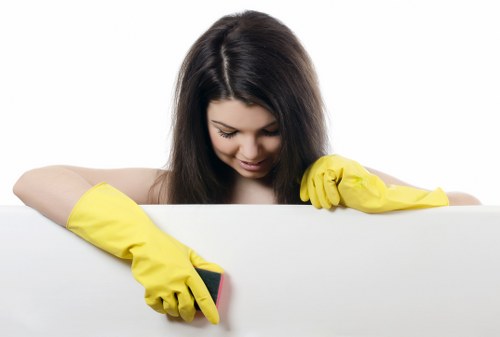Cleaning team working in a Kensington flat with access considerations